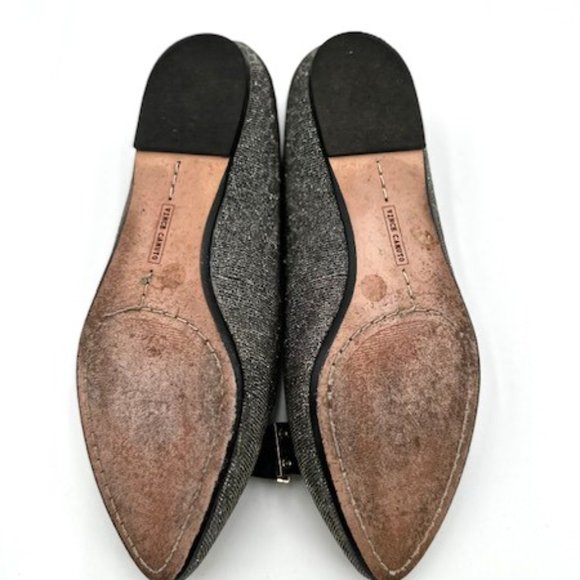 Vince Camuto Rowley Metallic Flats Women’s Size 7 Leopard Print Point Toe Bow - Picture 8 of 8